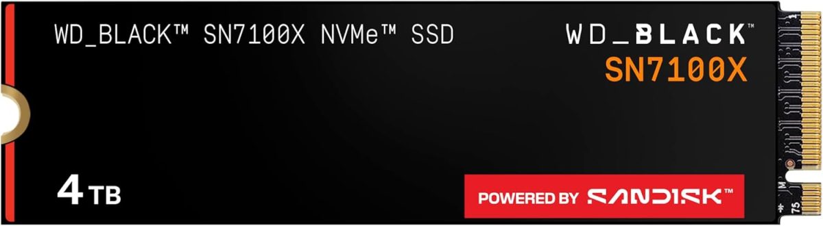 WD Black SN7100X 4TB NVMe SSD WDBELH0040BBK-WRSN Launched in the US [