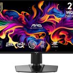 MSI MAG 274QP QD-OLED X24 27-inch 2560 x 1440 (QHD) Gaming Monitor, 240Hz, Adaptive-Sync, HDMI, DisplayPort, VESA Mountable, Tilt, Height Adjustable, Speaker, 0.03ms, Black